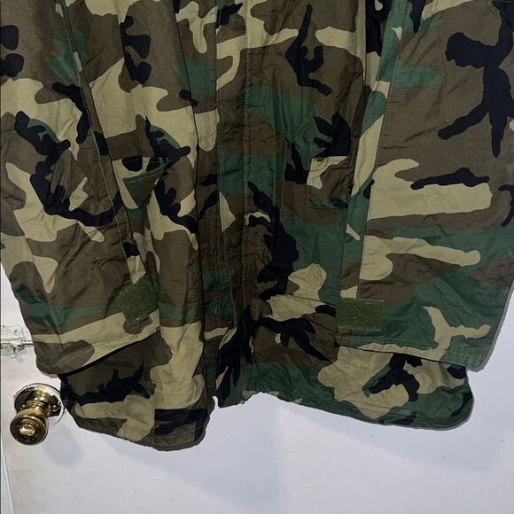 ORC INDUSTRIES Woodland Camouflage Improved Rainsuit Parka-L - Picture 4 of 9